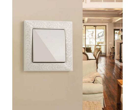 Перекрестный выключатель одноклавишный Werkel слоновая кость W1113003 4690389155581, изображение 5