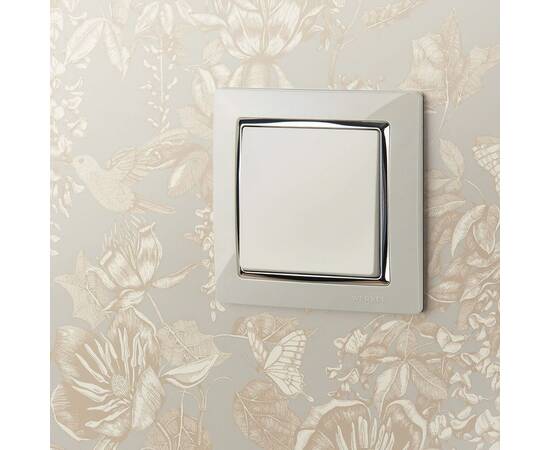 Перекрестный выключатель одноклавишный Werkel слоновая кость W1113003 4690389155581, изображение 6