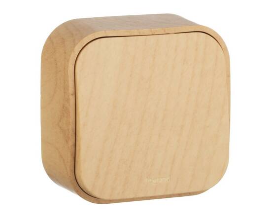 Выключатель одноклавишный Legrand Quteo 10A 250V дерево 782260