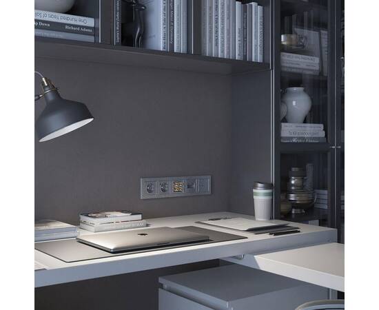 Акустическая розетка Werkel Hammer х4 серебряный W1285006 4690389163111, изображение 2