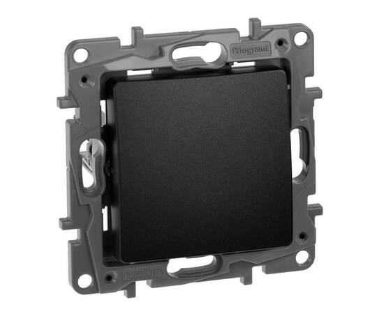 Выключатель одноклавишный Legrand Etika 10A 250V антрацит 672601