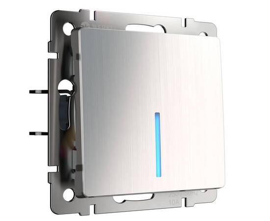 Выключатель одноклавишный с подсветкой Werkel глянцевый никель W1110102 4690389157608