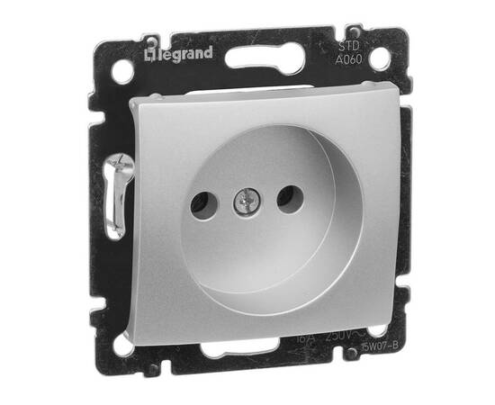 Розетка 2К Legrand Valena 16A 250V б/з винтовой зажим алюминий 770116