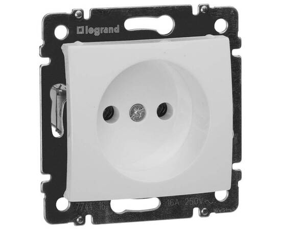 Розетка 2К Legrand Valena 16A 250V б/з белая 774416