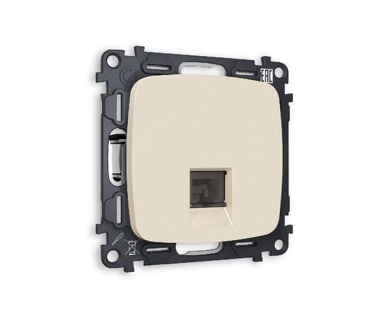 Комплект механизма компьютерной розетки RJ-45(8P8C) CAT6 со шторкой Ambrella Volt Omega MO332010