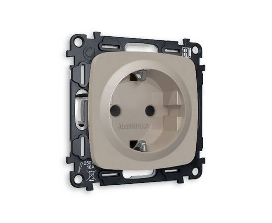 Комплект механизма розетки с/з со шторками Ambrella Volt Omega MO367010