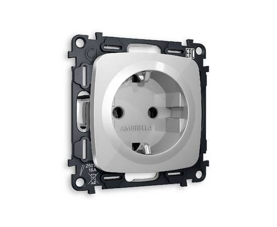 Комплект механизма розетки с/з на винтовых зажимах Ambrella Volt Omega MO406010