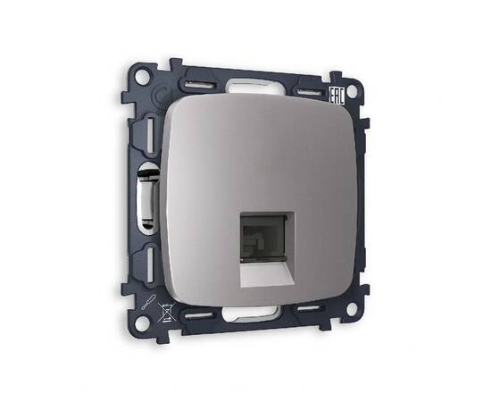 Комплект механизма компьютерной розетки RJ-45(8P8C) CAT6 со шторкой Ambrella Volt Omega MO512010