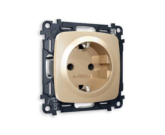 Комплект механизма розетки с/з со шторками Ambrella Volt Omega MO607010