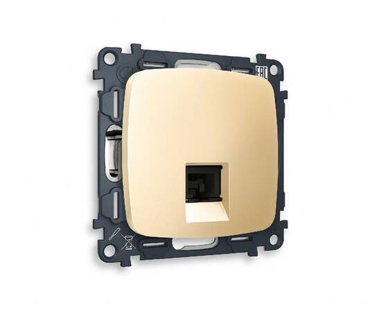 Комплект механизма компьютерной розетки RJ-45(8P8C) CAT6 со шторкой Ambrella Volt Omega MO612010