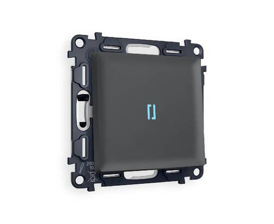 Комплект механизма 1-кл проходного выключателя с подсветкой Ambrella Volt Alfa MA902040