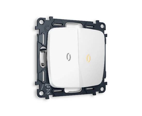 Комплект механизма 2-кл выключателя с подсветкой Ambrella Volt Omega MO124010