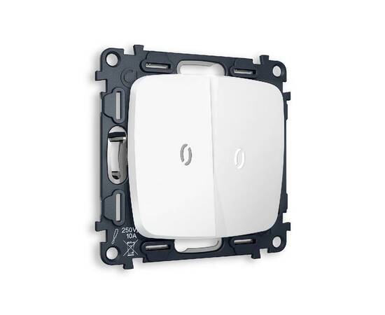 Комплект механизма 2-кл выключателя с подсветкой Ambrella Volt Omega MO124015