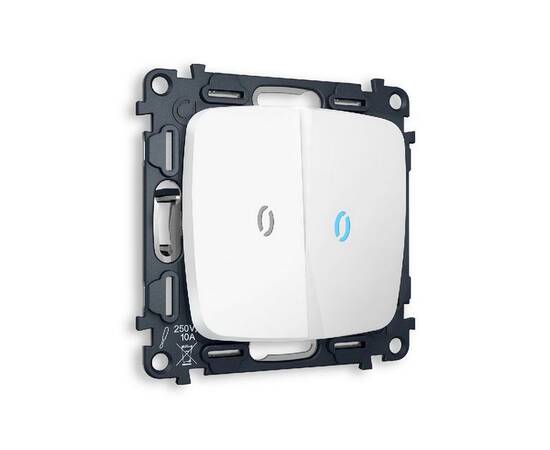 Комплект механизма 2-кл выключателя с подсветкой Ambrella Volt Omega MO124020