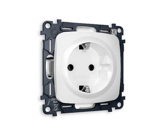 Комплект механизма розетки с/з на винтовых зажимах Ambrella Volt Omega MO126010