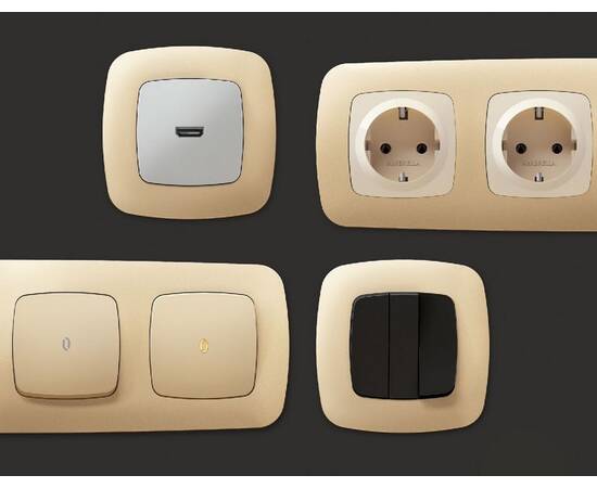 Рамка одноместная Ambrella Volt Ecta OF140601, изображение 3