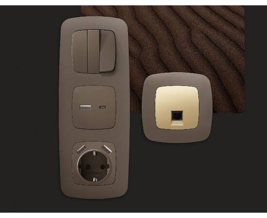 Рамка двухместная Ambrella Volt Ecta OF140632, изображение 3