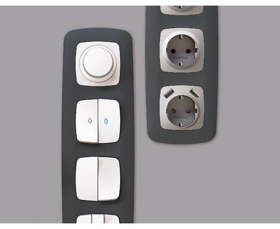 Рамка четырехместная Ambrella Volt Ecta OF140804, изображение 3