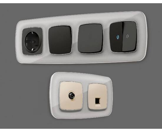 Рамка двухместная Ambrella Volt Radian OF320402, изображение 3