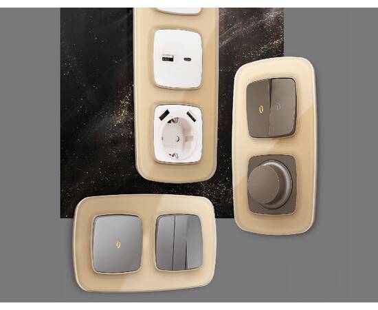 Рамка одноместная Ambrella Volt Radian OF320601, изображение 3