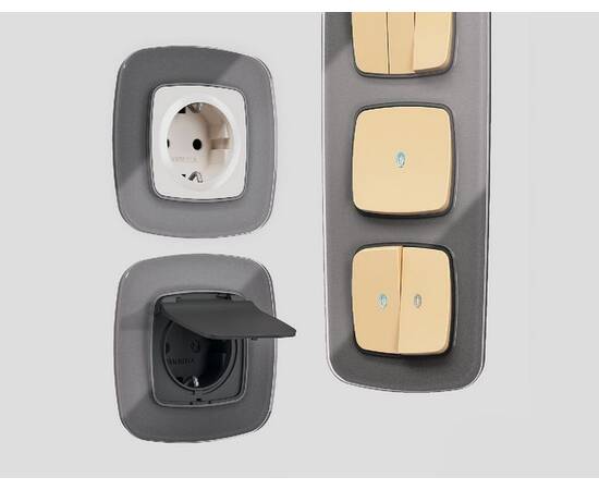 Рамка четырехместная Ambrella Volt Radian OF320654, изображение 3