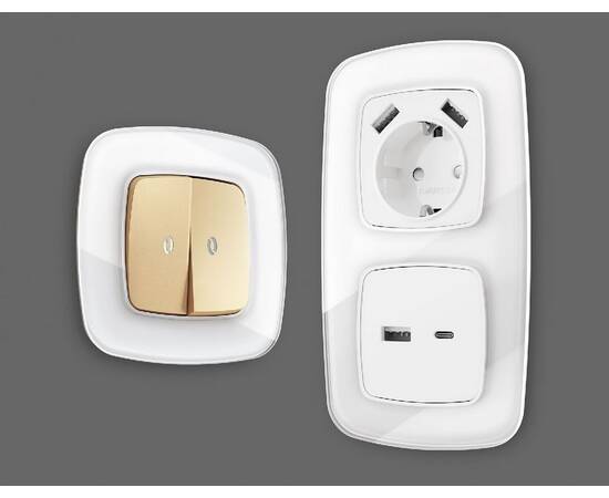 Рамка трехместная Ambrella Volt Radian OF350103, изображение 3