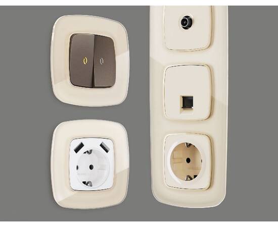 Рамка одноместная Ambrella Volt Radian OF350301, изображение 3