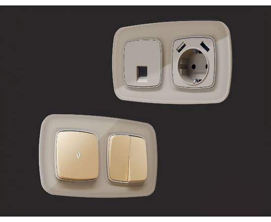 Рамка четырехместная Ambrella Volt Radian OF350604, изображение 3