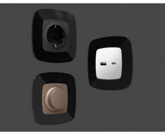 Рамка одноместная Ambrella Volt Radian OF350801, изображение 4