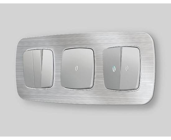 Рамка трехместная Ambrella Volt Radian OF580103, изображение 3