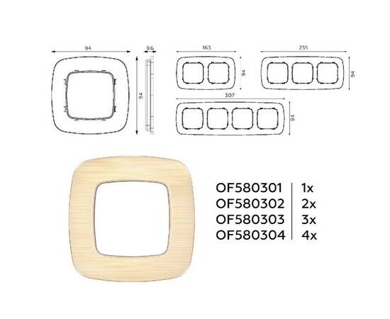 Рамка одноместная Ambrella Volt Radian OF580301, изображение 4
