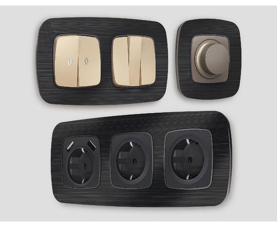 Рамка трехместная Ambrella Volt Radian OF580503, изображение 3