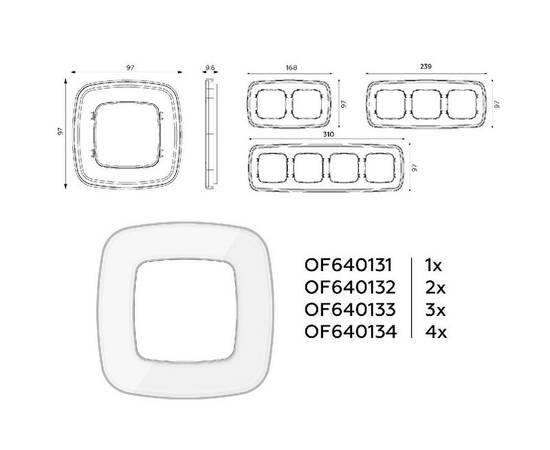 Рамка одноместная Ambrella Volt Coint OF640131, изображение 4