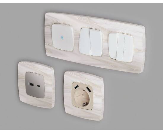 Рамка одноместная Ambrella Volt Opera OF940301, изображение 3