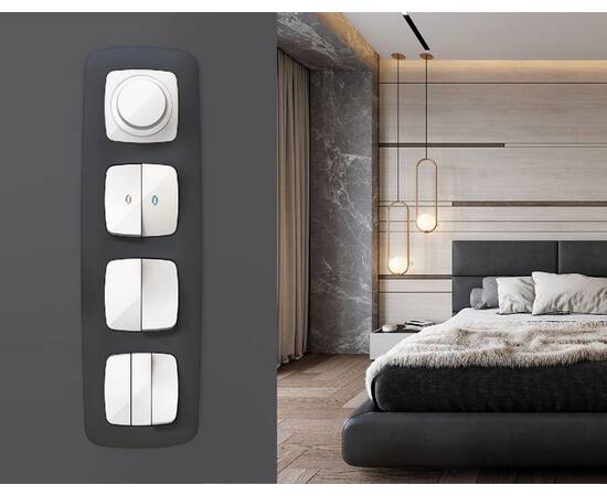 Лицевая панель для выключателя трехклавишного Ambrella Volt Omega OP1050, изображение 3