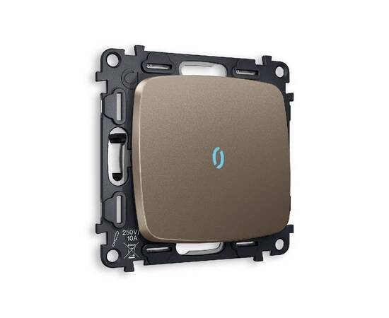 Комплект механизма 1-кл проходного выключателя с подсветкой Ambrella Volt Omega MO632040