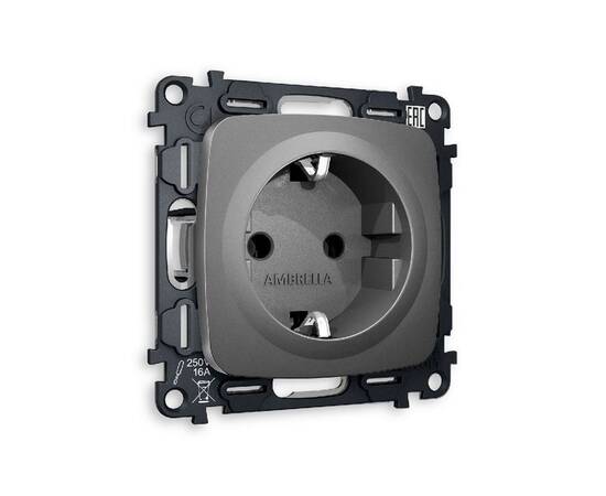 Комплект механизма розетки с/з на винтовых зажимах Ambrella Volt Omega MO656010