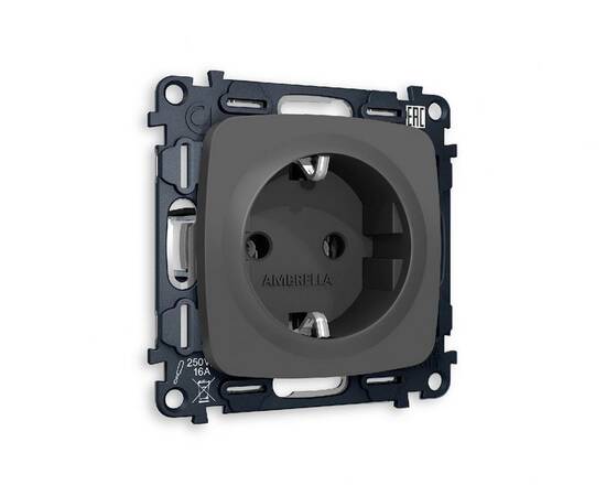 Комплект механизма розетки с/з на винтовых зажимах Ambrella Volt Omega MO906010