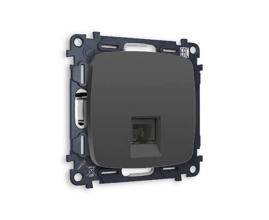 Комплект механизма компьютерной розетки RJ-45(8P8C) CAT6 со шторкой Ambrella Volt Omega MO912010