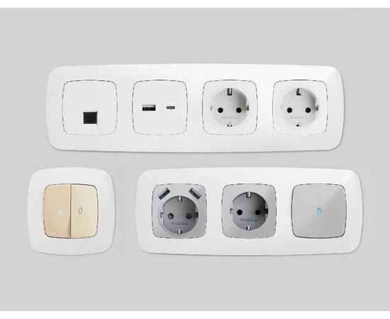 Рамка четырехместная Ambrella Volt Ecta OF140104, изображение 3