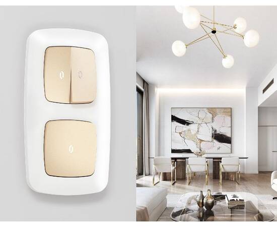 Рамка четырехместная Ambrella Volt Ecta OF140124, изображение 2