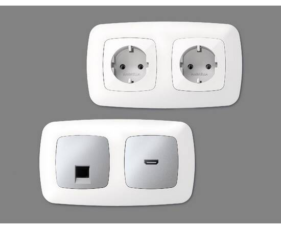 Рамка четырехместная Ambrella Volt Ecta OF140124, изображение 3