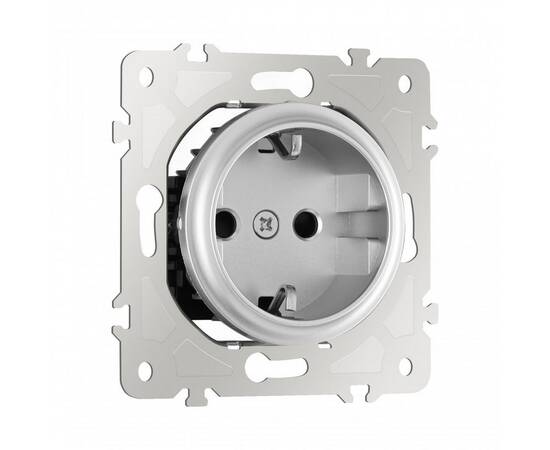 Розетка с заземлением и шторками Arte Milano 202.40-1.silver, изображение 7