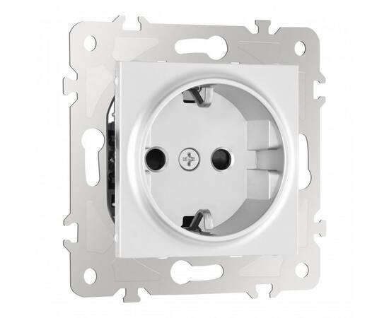 Розетка с заземлением и шторками Arte Milano 203.40-1.silver, изображение 6