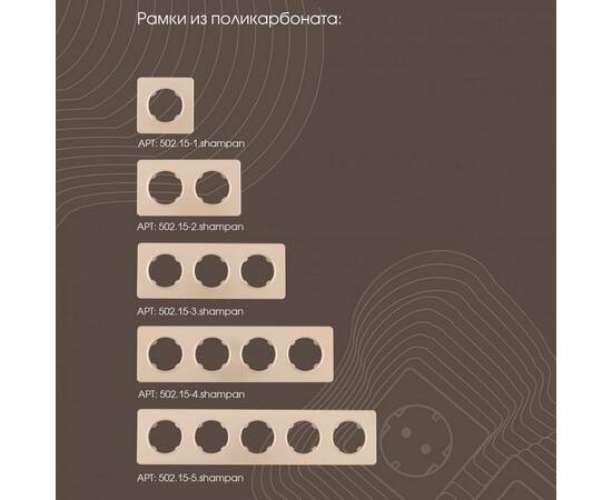 Выключатель двухклавишный Arte Milano 202.30-2.shampan, изображение 6