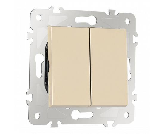 Выключатель двухклавишный Arte Milano 203.30-2.shampan, изображение 6