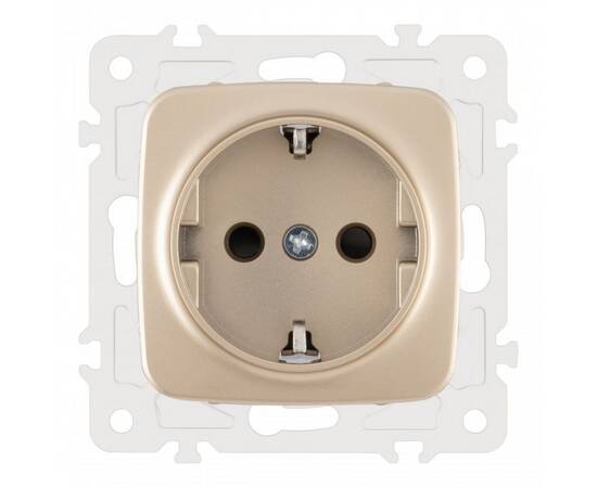 Розетка с заземлением и шторками Arte Milano 205.40-1.shampan, изображение 4
