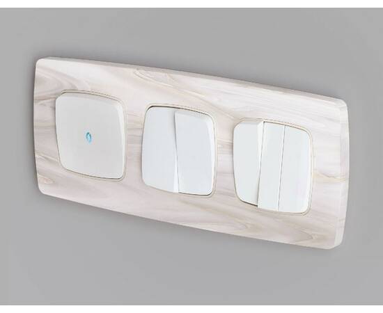 Лицевая панель для выключателя одноклавишного с подсветкой Ambrella Volt Omega OP1220, изображение 2