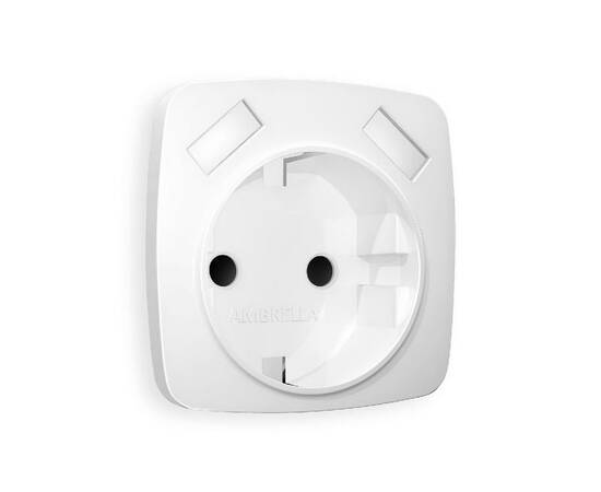 Лицевая панель для розетки с/з со шторками 2USB A+A Ambrella Volt Omega OP1290