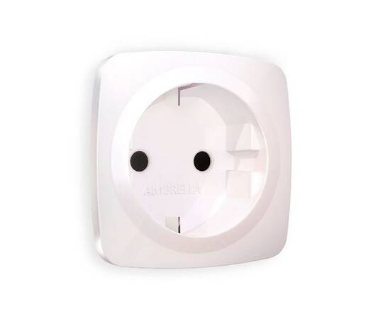 Лицевая панель для розетки с/з со шторками Ambrella Volt Omega OP2070